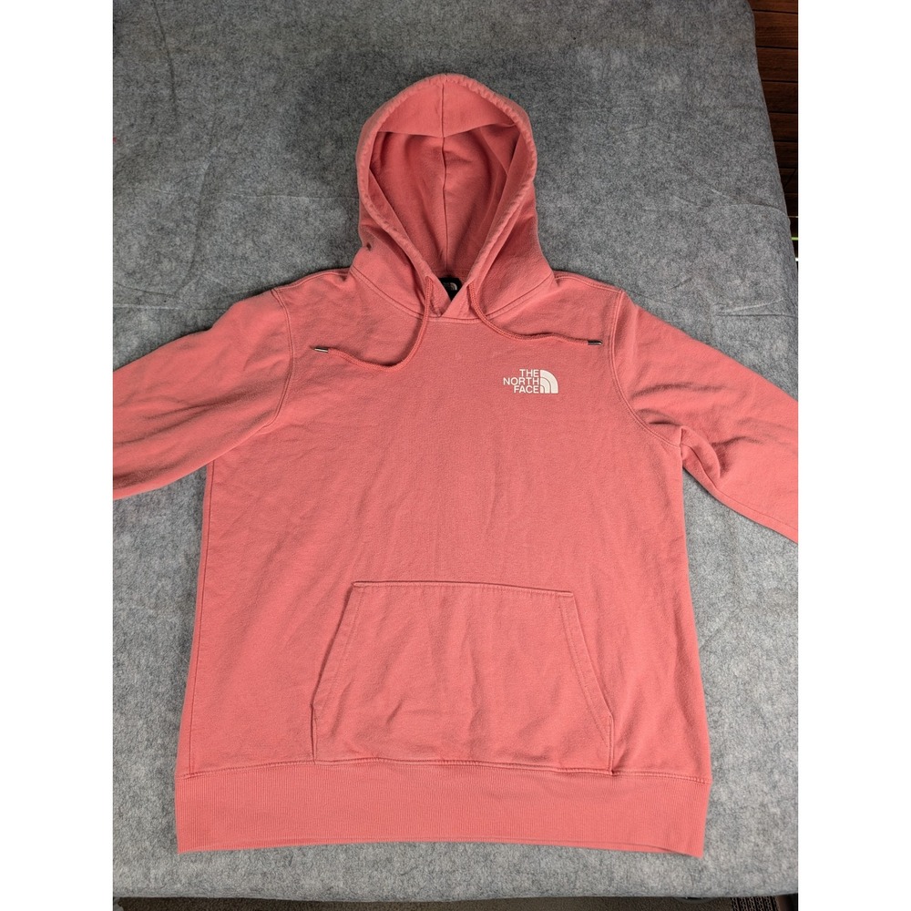 The North Face Womens Coral Pink Box Logo Never Stop Exploring Hoodie Sweatshirt - Picture 4 of 10